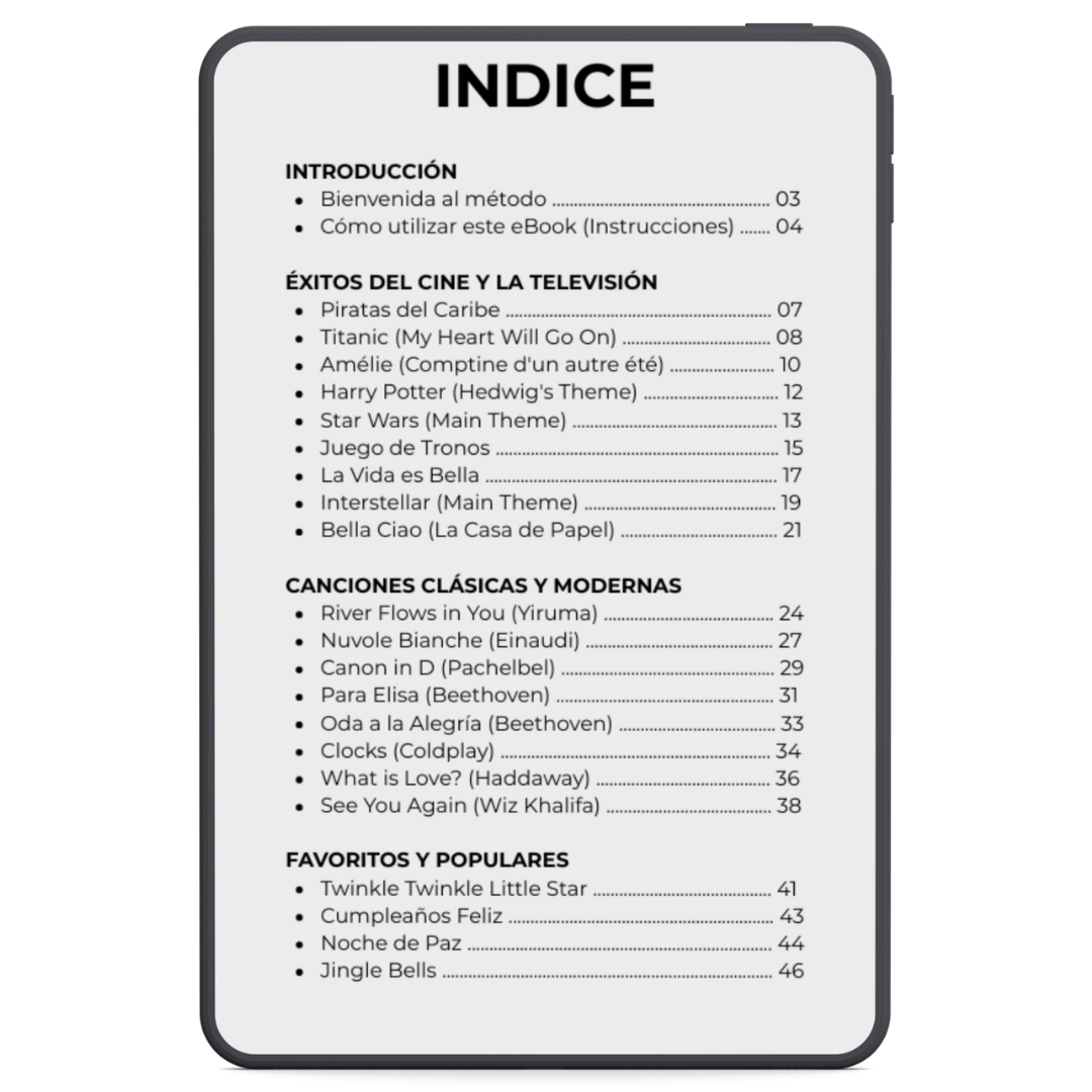 Método Easy Piano con 21 Canciones